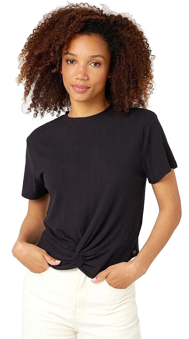 T-Shirt Rip Curl Lauria Rib - Black - women´s