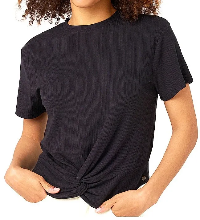 T-Shirt Rip Curl Lauria Rib - Black - women´s