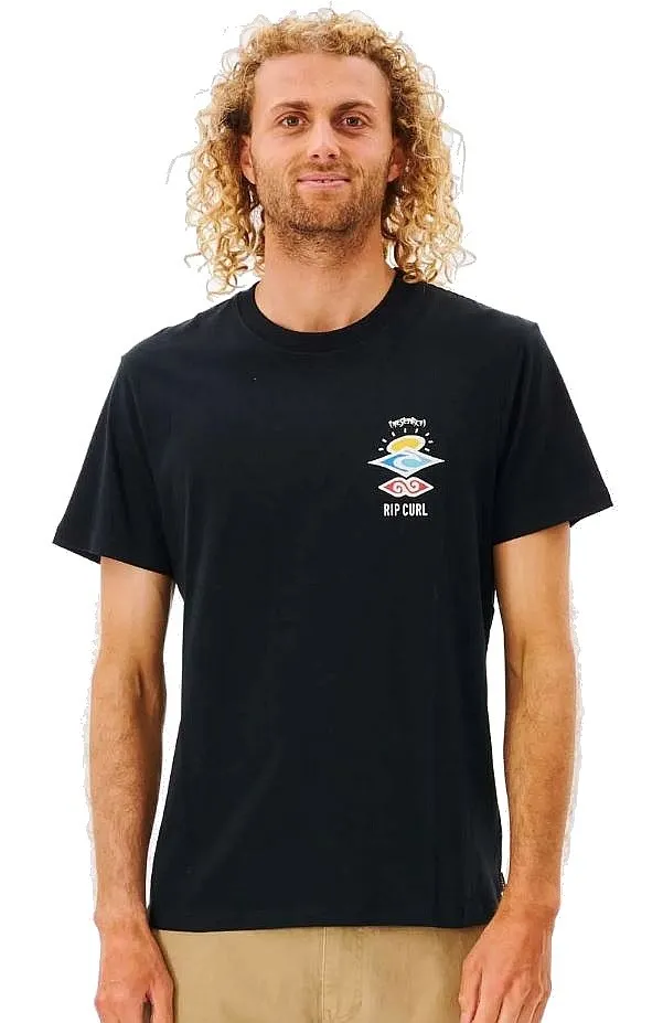 T-Shirt Rip Curl Search Icon - Black - men´s