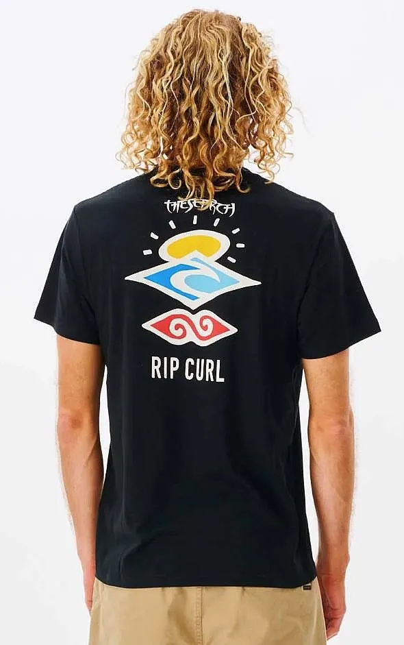 T-Shirt Rip Curl Search Icon - Black - men´s