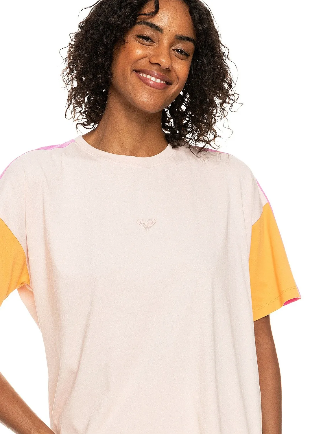 T-Shirt Roxy Essential Energy Cblock - MEK0/Peach Whip - women´s