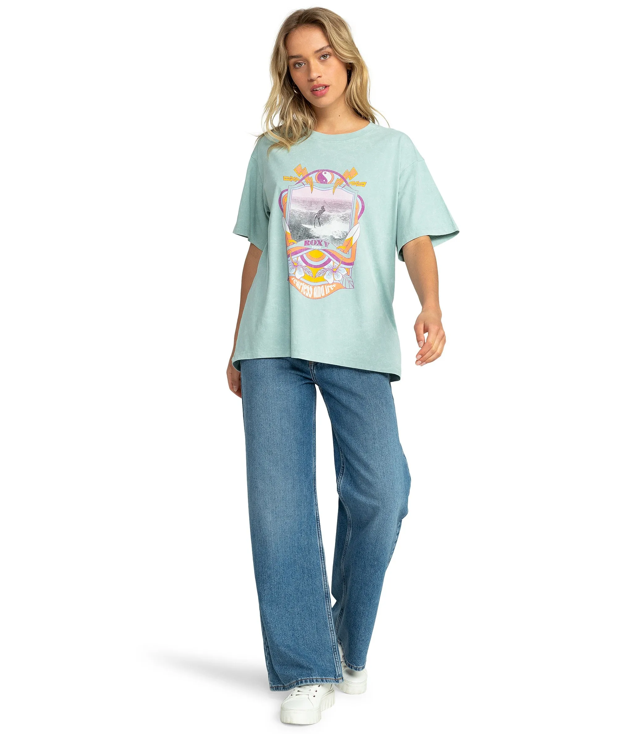 T-Shirt Roxy Girl Need Love A - BHB0/Blue Surf - women´s