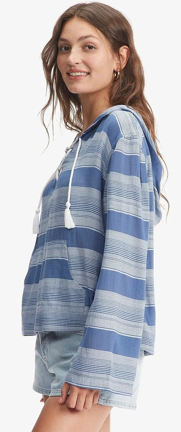 T-Shirt Roxy Head On Over LS - BNG3/Bijou Blue Horizon Stripe - women´s