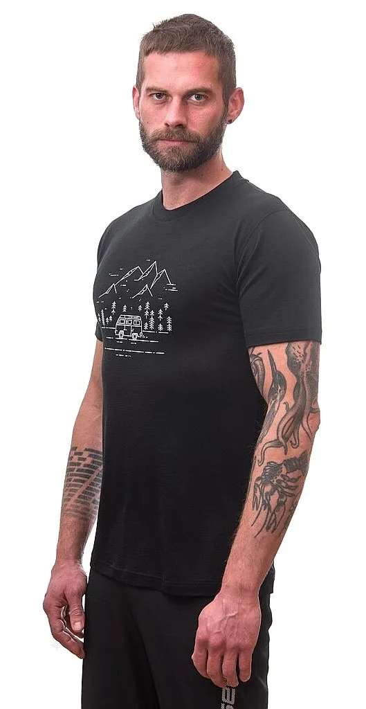 T-Shirt Sensor Merino Active PT Van Life - Black - men´s