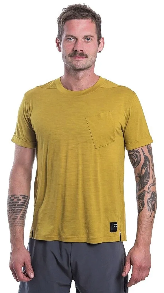 T-Shirt Sensor Merino Air - Mustard - men´s