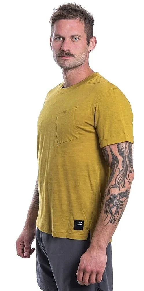 T-Shirt Sensor Merino Air - Mustard - men´s