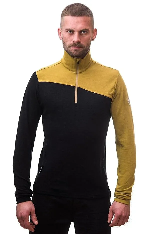 T-Shirt Sensor Merino Extreme LS - Mustard/Black - men´s