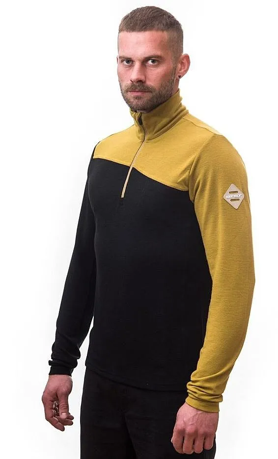 T-Shirt Sensor Merino Extreme LS - Mustard/Black - men´s