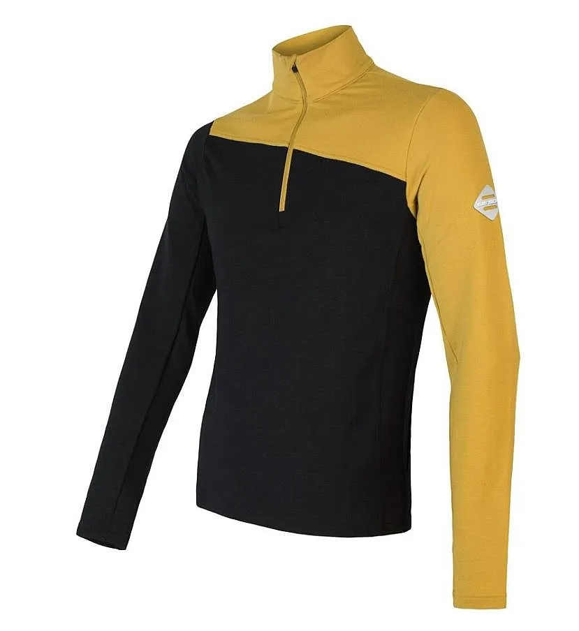 T-Shirt Sensor Merino Extreme LS - Mustard/Black - men´s