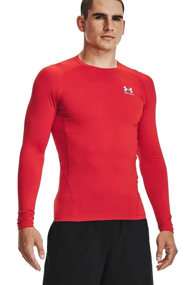 T-Shirt Under Armour HeatGear Armour Comp LS - 600/Red/White - men´s