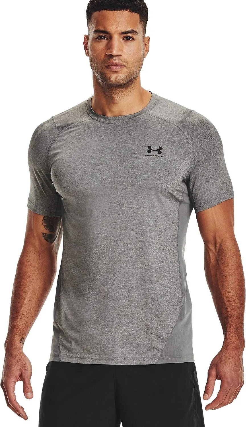 T-Shirt Under Armour HeatGear Armour Fitted - 090/Carbon Heather/Black - men´s