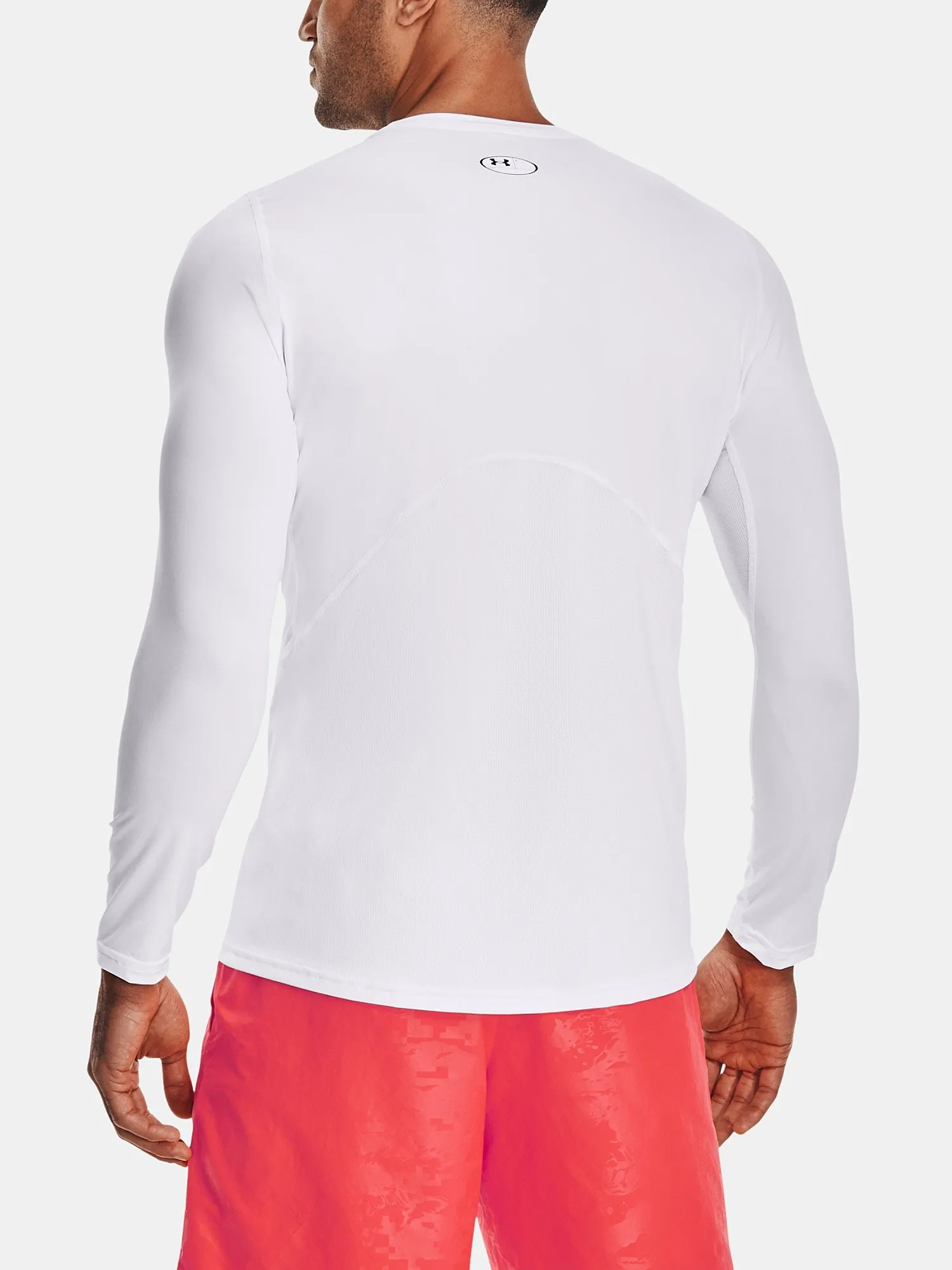 T-Shirt Under Armour HeatGear Armour Fitted LS - White - men´s