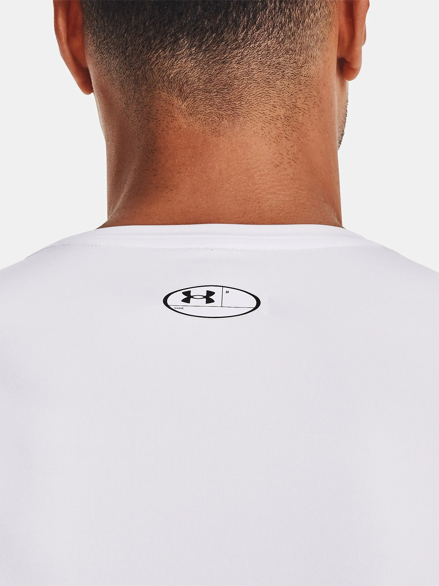 T-Shirt Under Armour HeatGear Armour Fitted LS - White - men´s