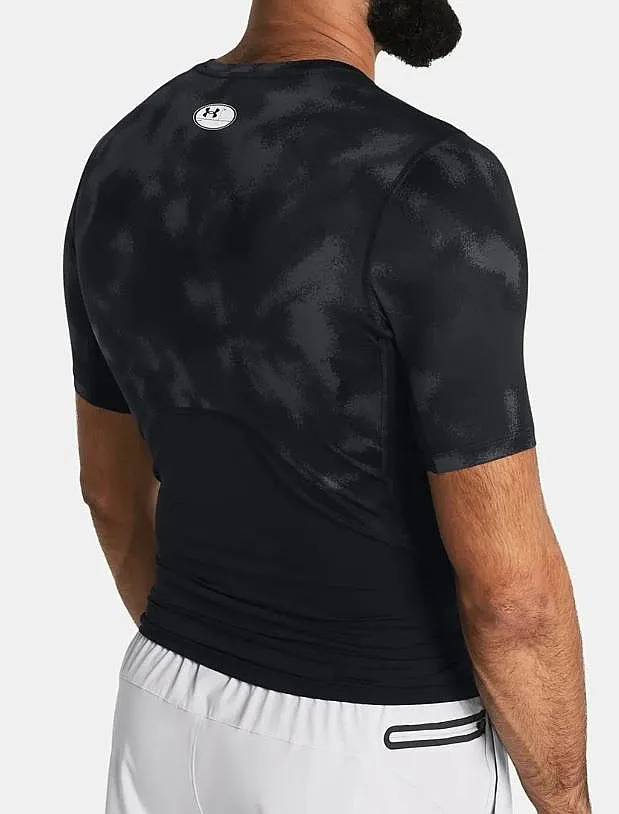 T-Shirt Under Armour HeatGear Armour Printed - Black/White - men´s