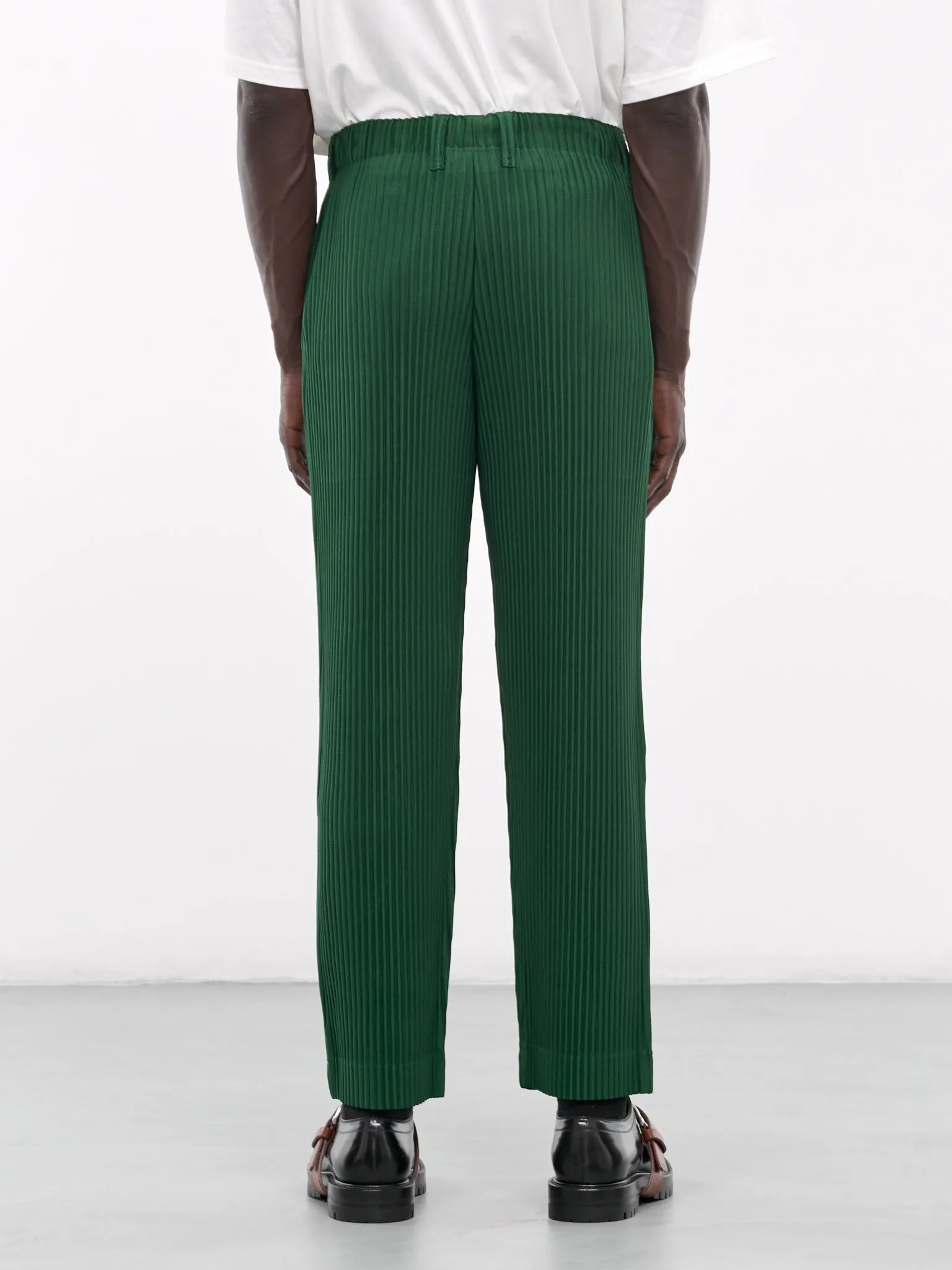 Tailored Pleats 1 Trousers (HP48JF152-64-SEAWEED-GREEN)