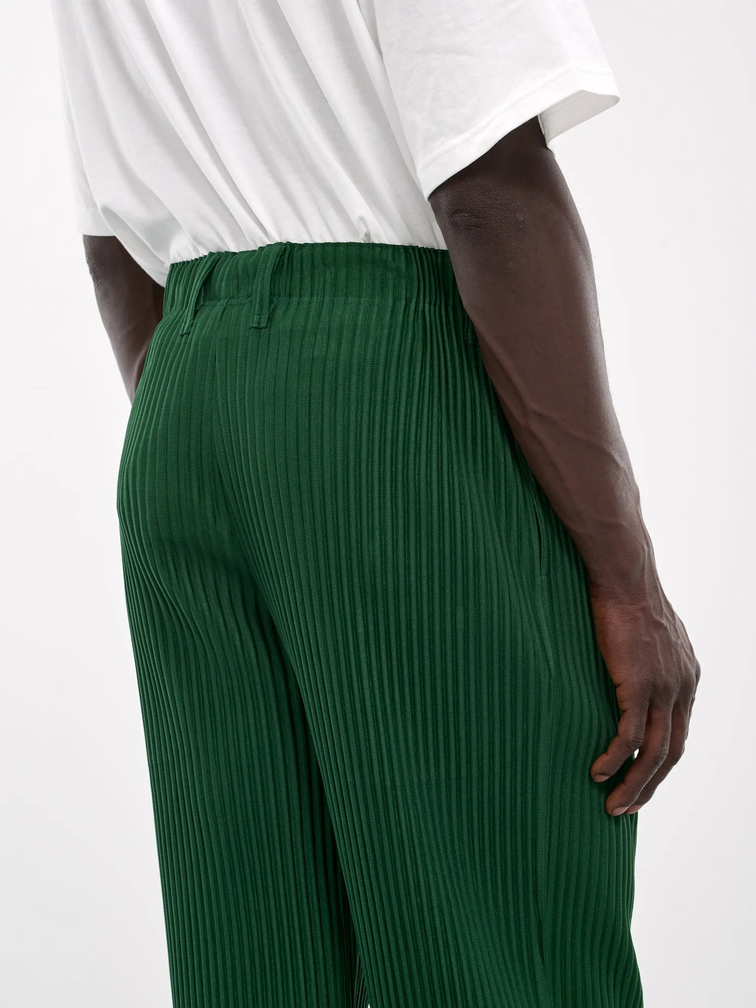 Tailored Pleats 1 Trousers (HP48JF152-64-SEAWEED-GREEN)