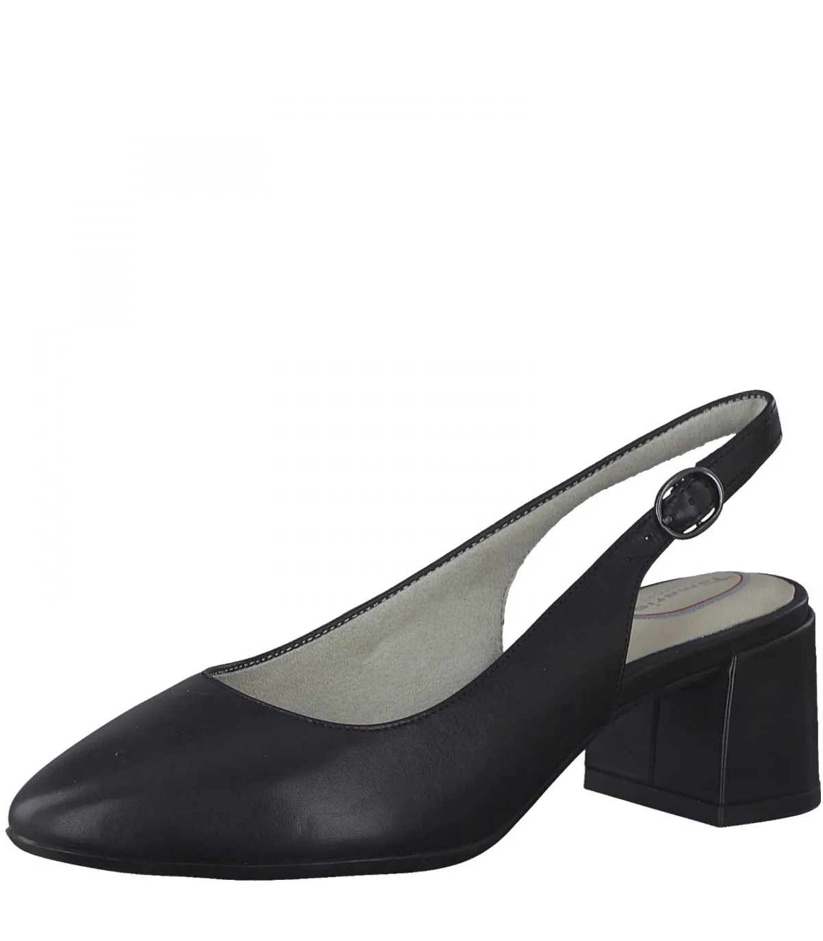 Tamaris Comfort Leather Anatomic Slingback heels Black- 89500