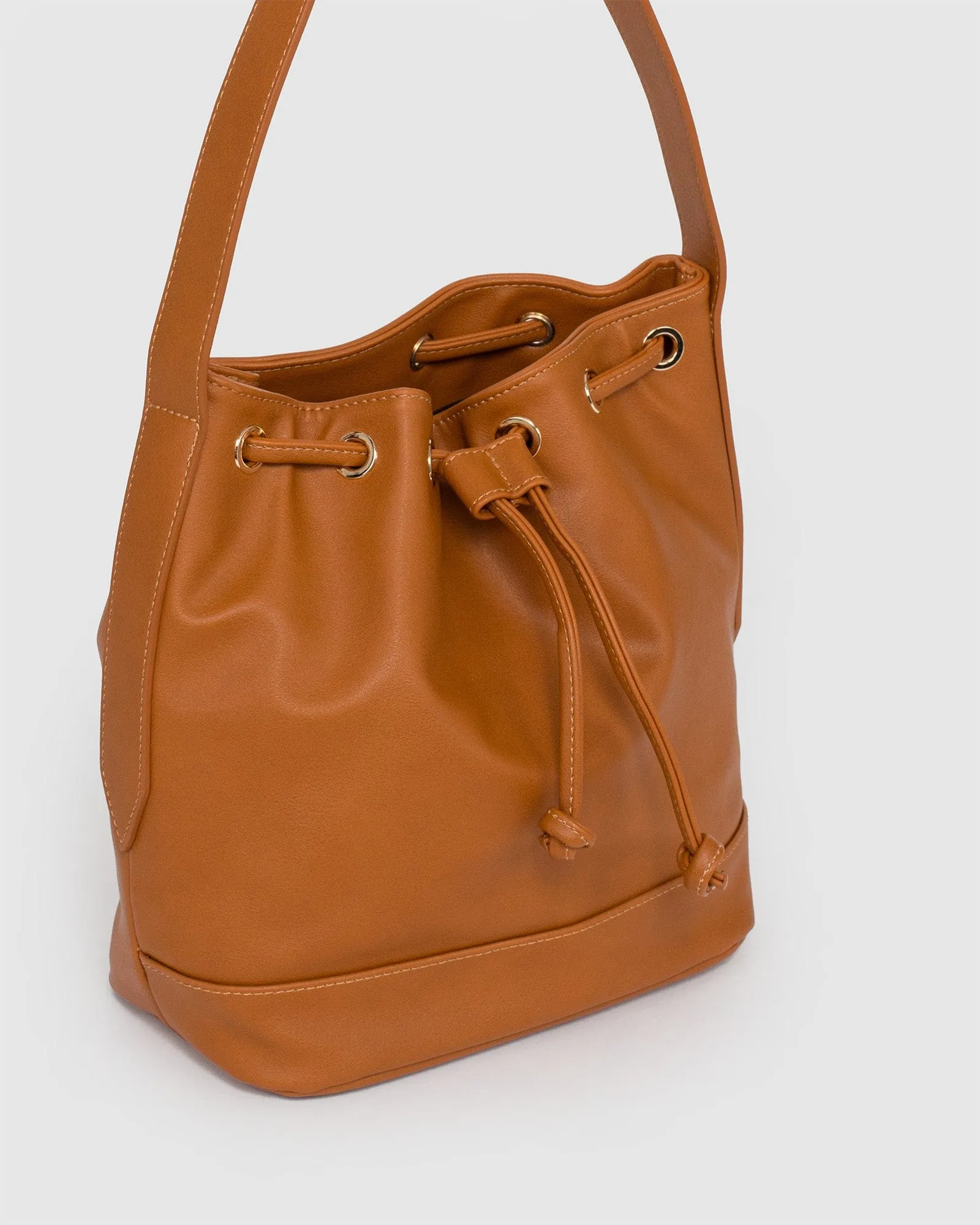 Tan Giselle Top Handle Bag