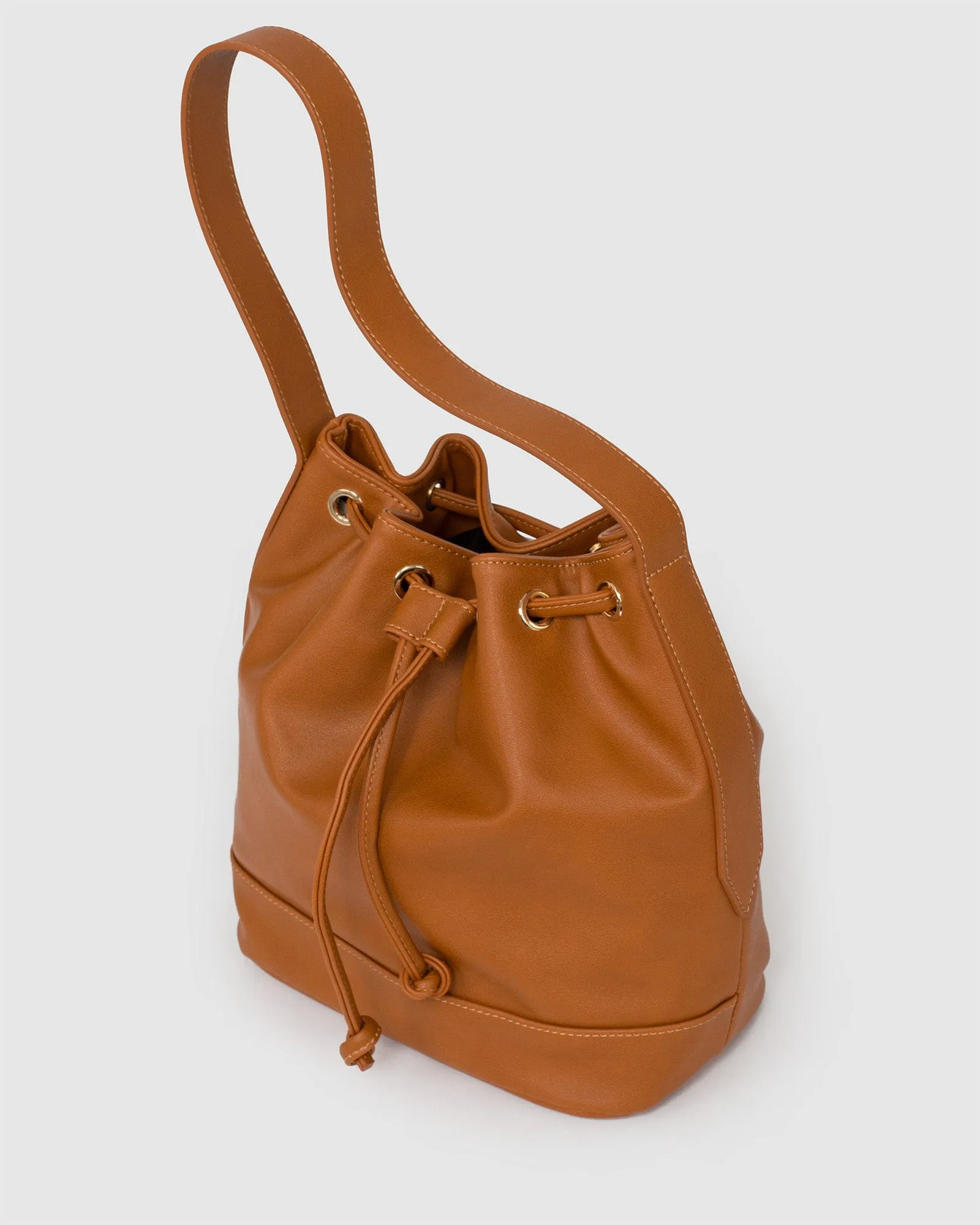 Tan Giselle Top Handle Bag