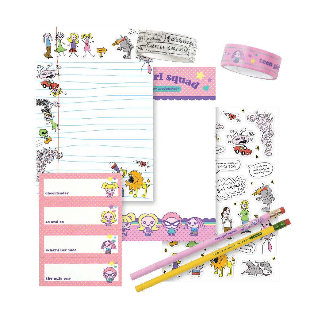 Teen Girl Squad Stationery Set