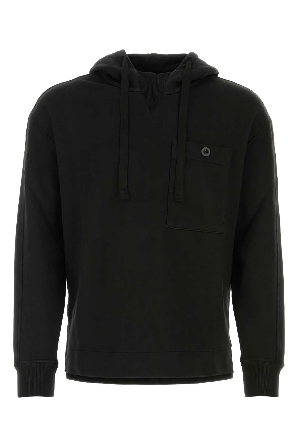 Ten C Black Cotton Oversize Sweatshirt