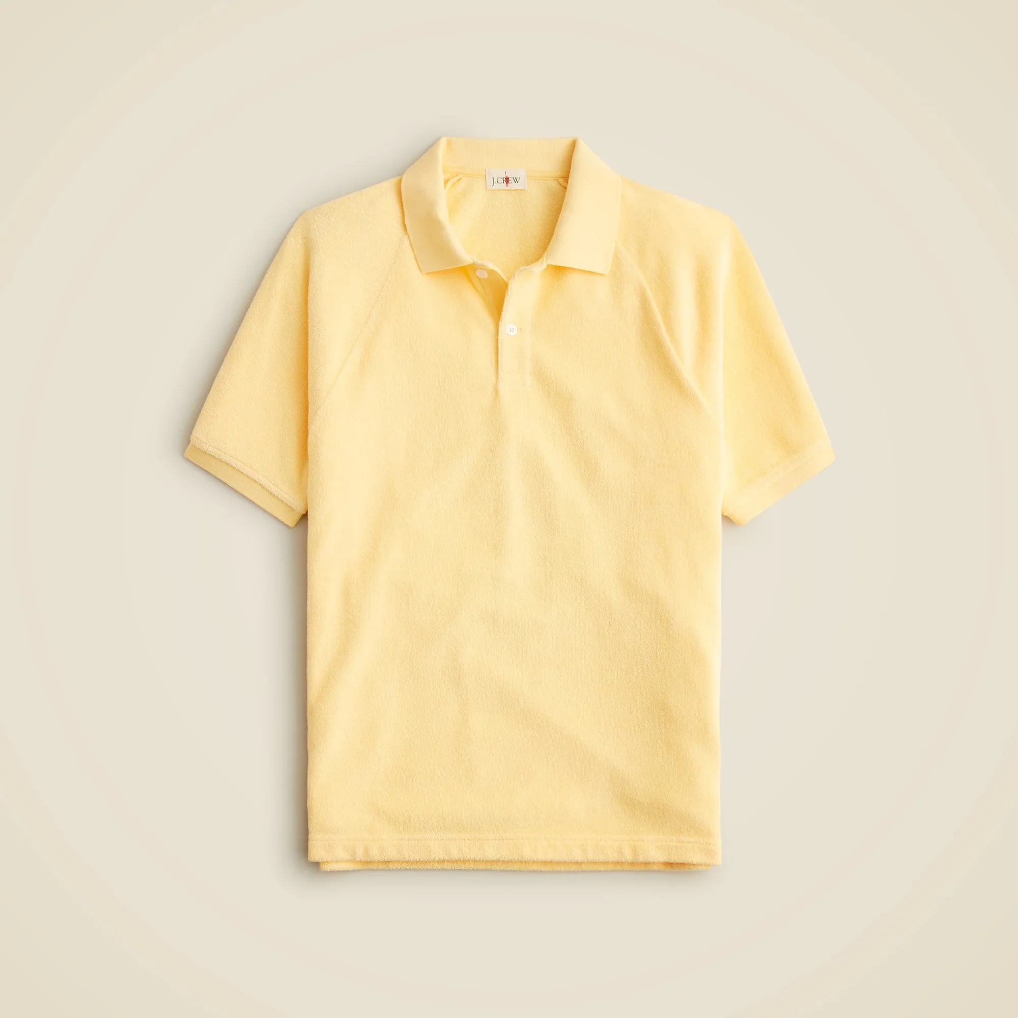 Terry cloth polo shirt