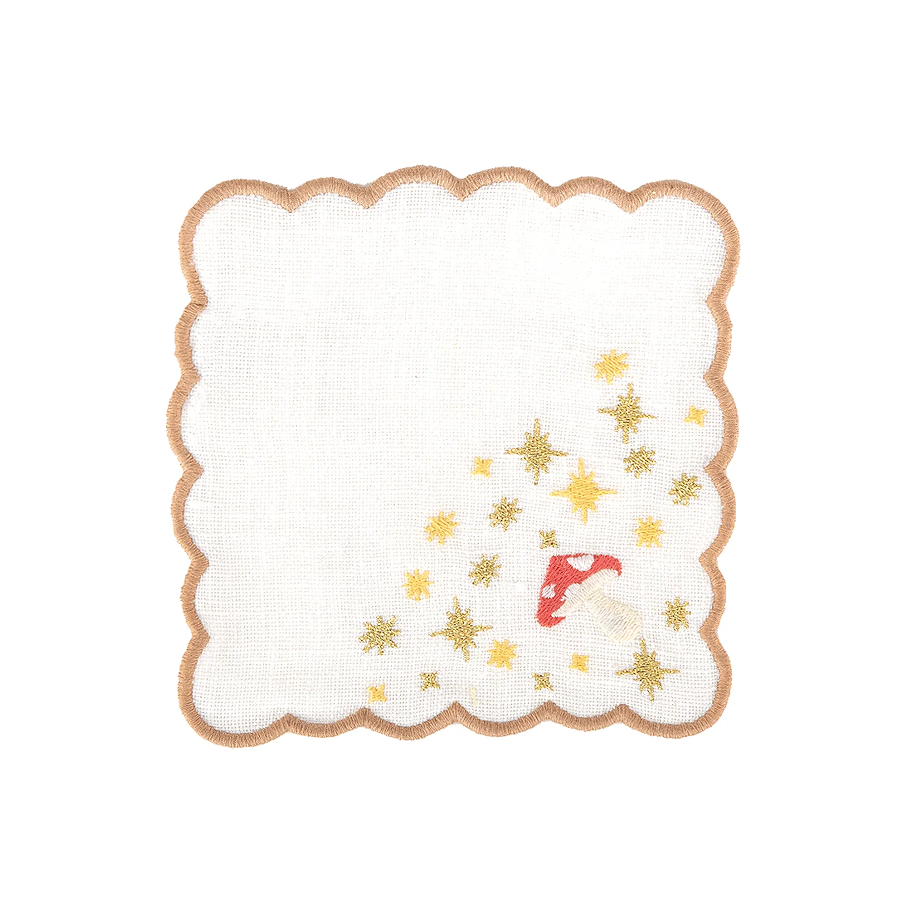 The Everyday Cocktail Napkin, Set of 4 - Mushroom Celestial / Linen