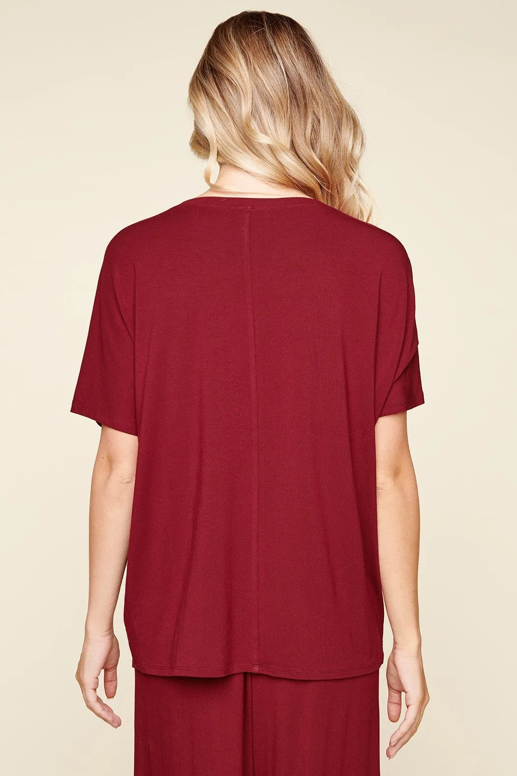 The Weekday V Neck Dolman Jersey Knit T Shirt