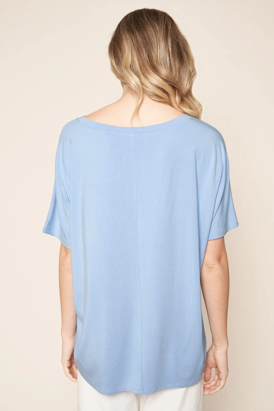 The Weekday V Neck Dolman Jersey Knit T Shirt