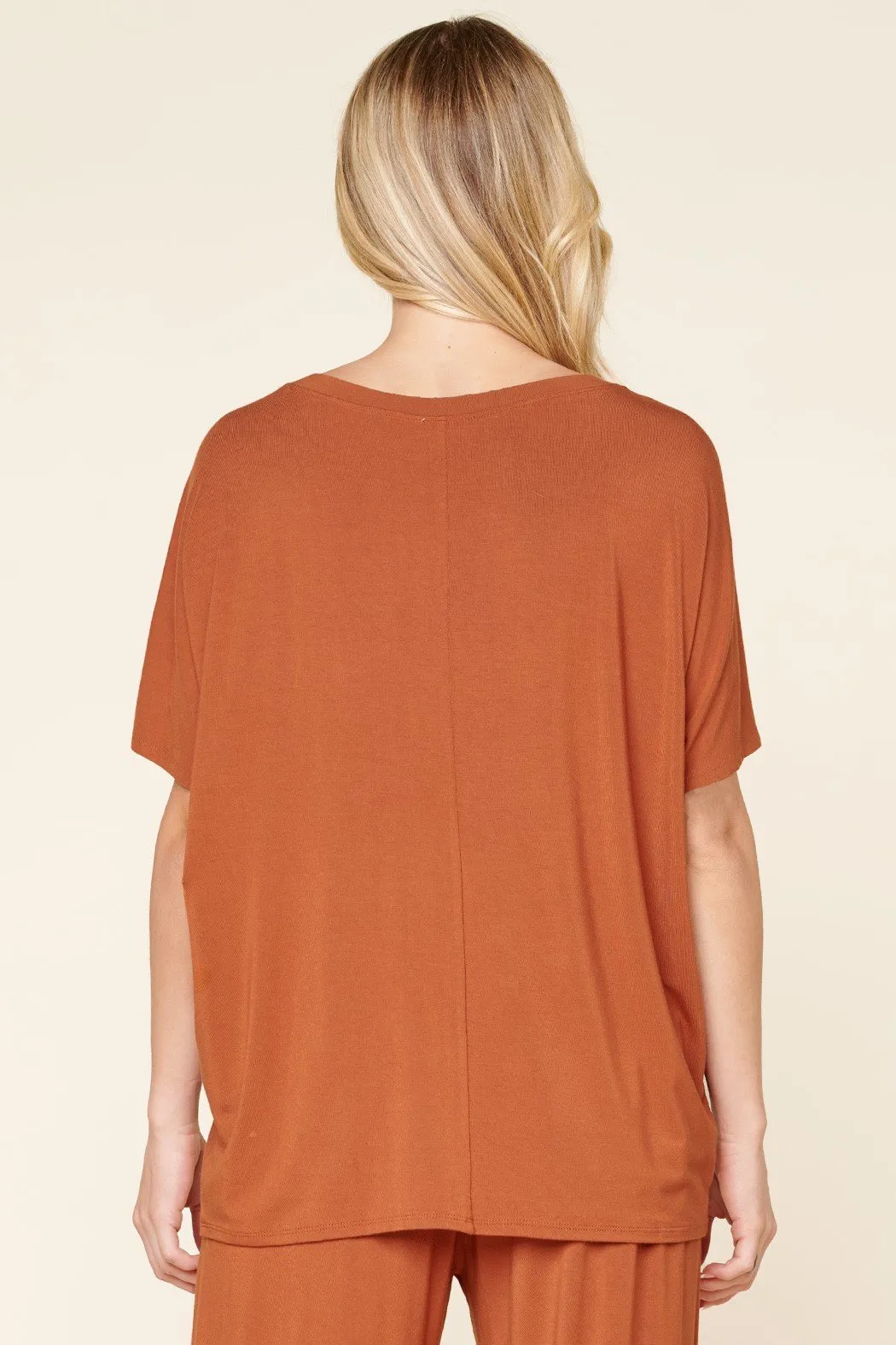 The Weekday V Neck Dolman Jersey Knit T Shirt