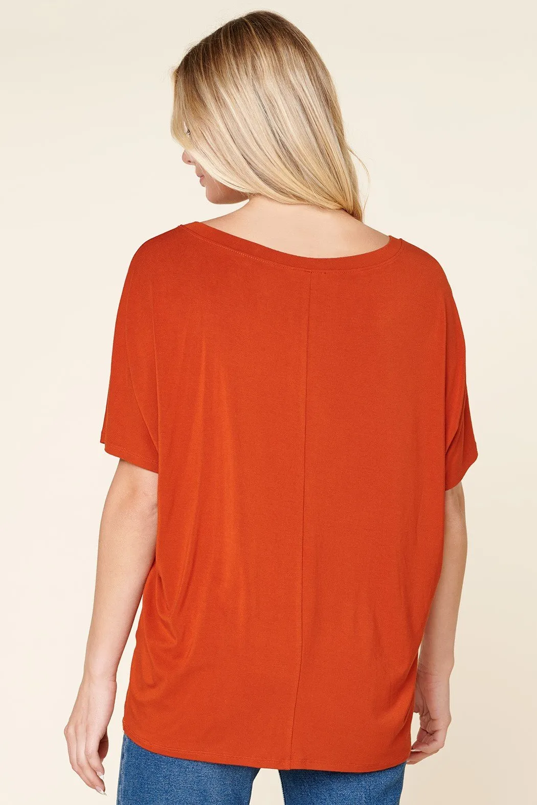 The Weekday V Neck Dolman Jersey Knit T Shirt