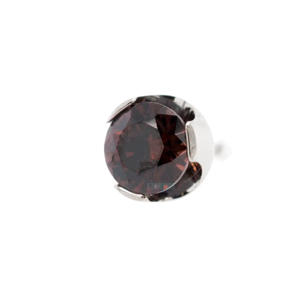 threadless: 3.5mm Prong-Set Brilliant-Cut Gem End