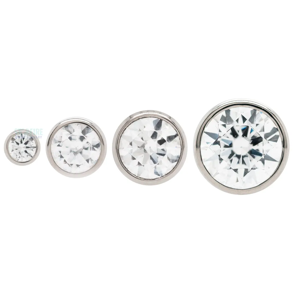 threadless: 4mm Bezel-Set Round Faceted Gem End