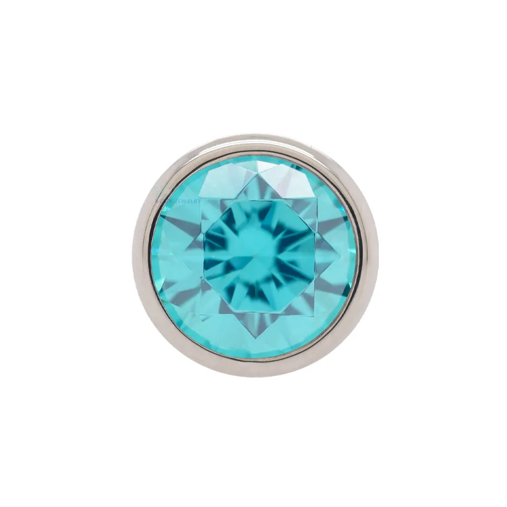 threadless: 4mm Bezel-Set Round Faceted Gem End