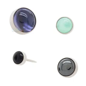 threadless: 5mm Bezel-Set Stone Cabochon End