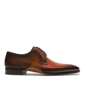 Tobacco Laser Print / Calf-Skin Leather Derby Oxfords (MAGS1124) by Magnanni 24834 Hayos