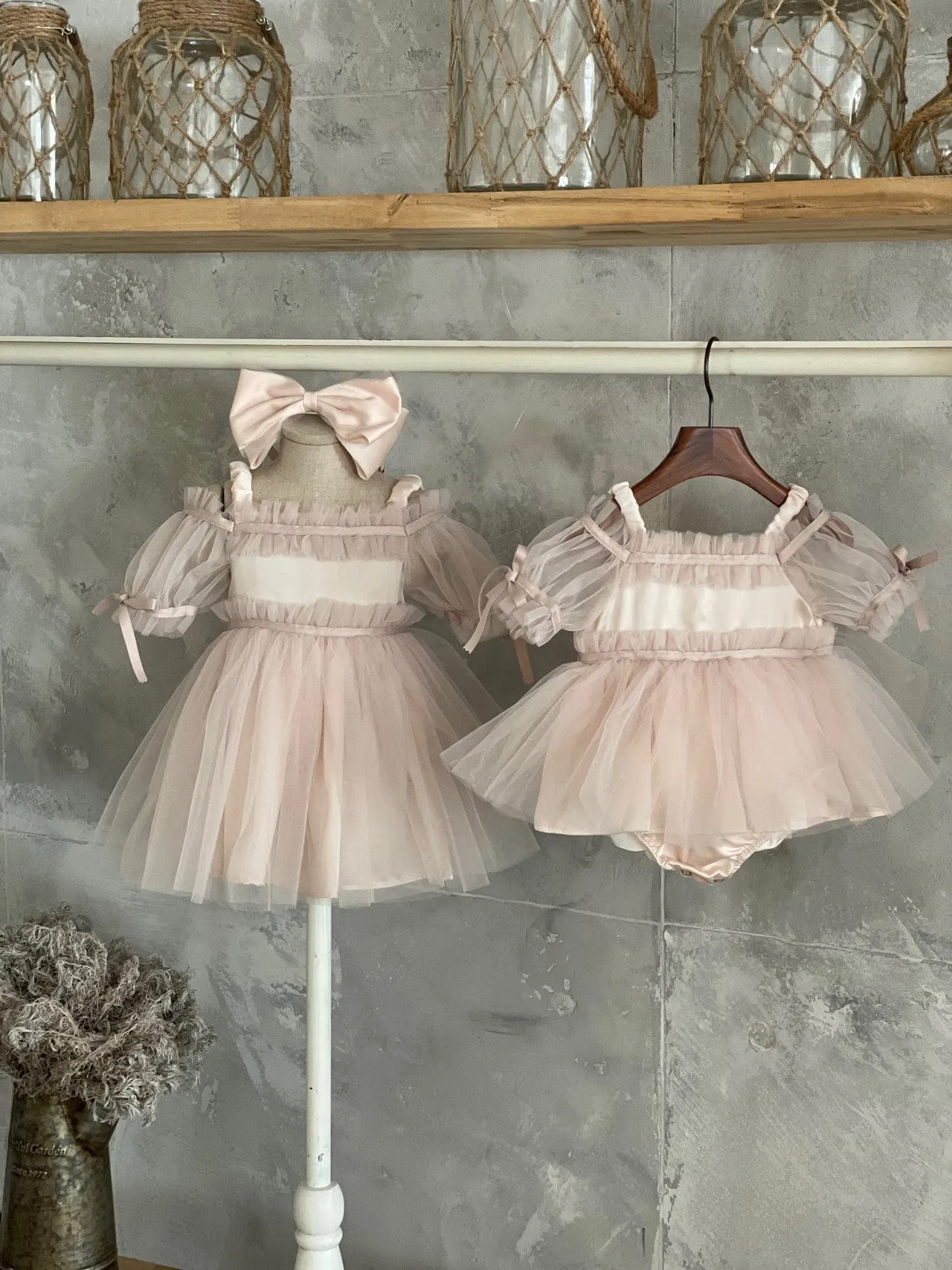 Toddler Bow Detail Cold-Shoulder Tutu Dress (8m-6y) - Pink