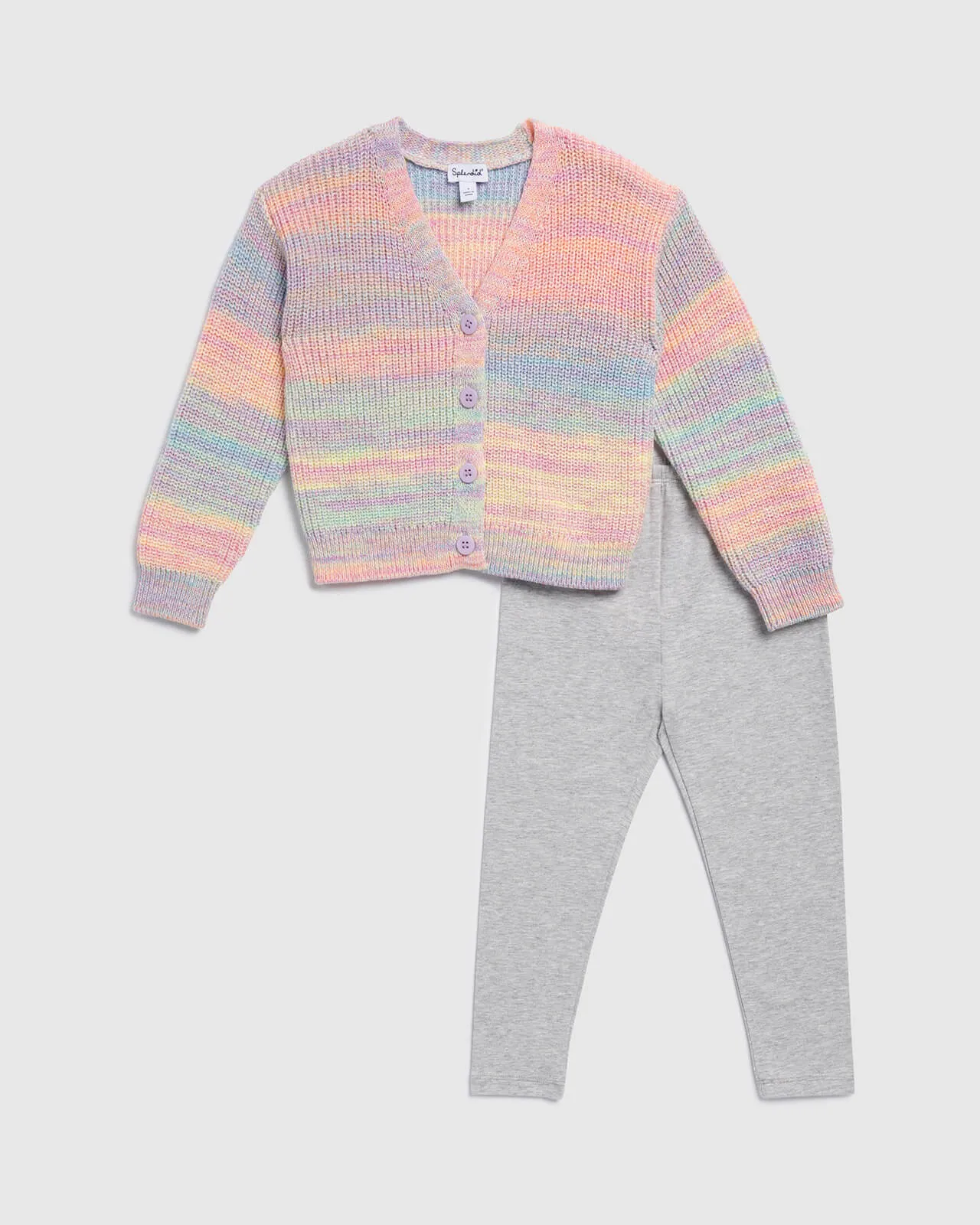 Toddler Girl Sunset Marl Cardi Set