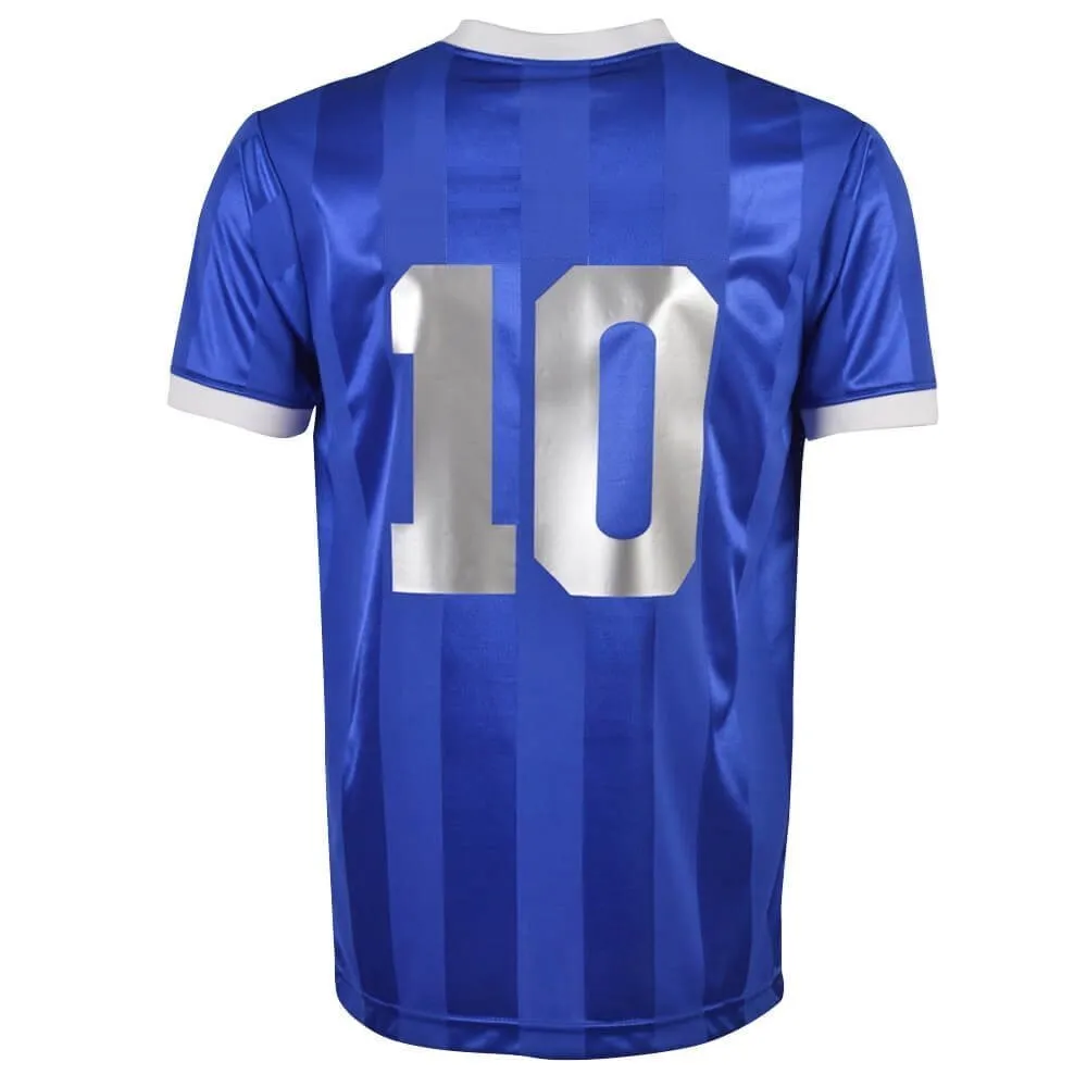 TOFFS - Argentina Retro Football Away Shirt WC 1986 + Number 10 (Maradona)