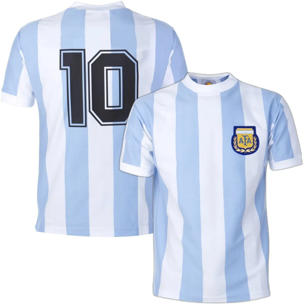 TOFFS - Argentina Retro Football Shirt WC 1986 + Number 10