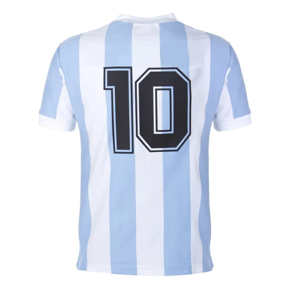 TOFFS - Argentina Retro Football Shirt WC 1986 + Number 10