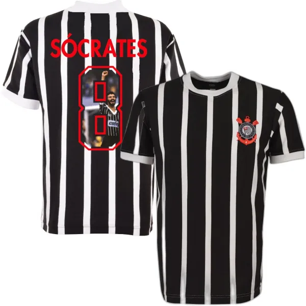 TOFFS - Corinthians Retro Football Shirt 1977 + Socrates 8 (Photo Style)