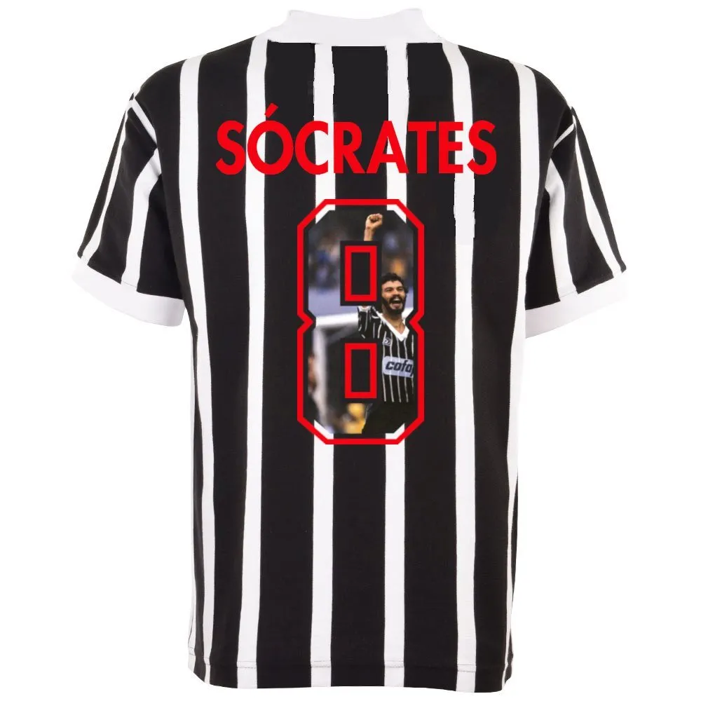 TOFFS - Corinthians Retro Football Shirt 1977 + Socrates 8 (Photo Style)