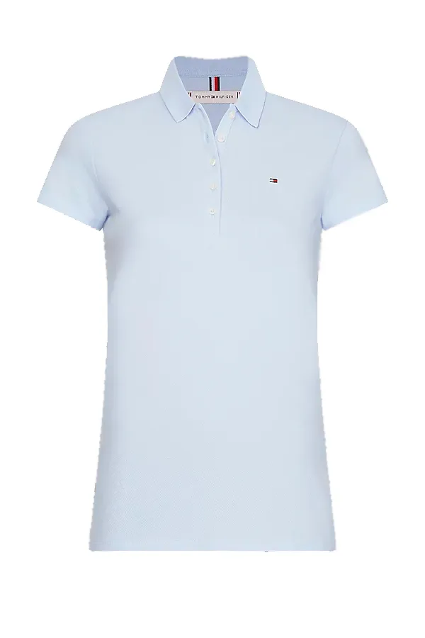 Blue Short-Sleeve Women's Polo by Tommy Hilfiger