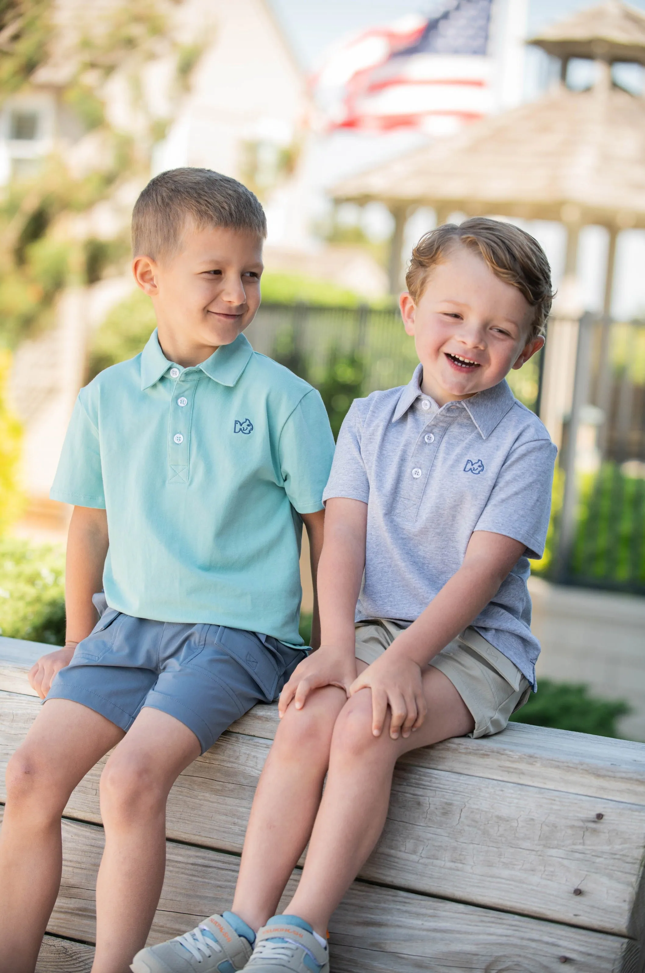 Too Cool For School Polo in Gray