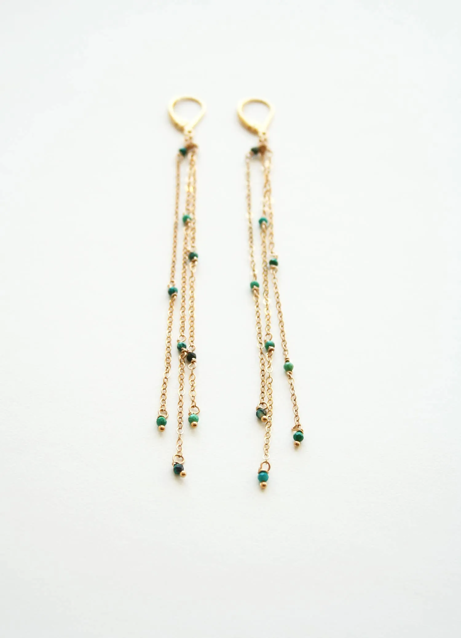 Turquoise Shoulder Duster Earrings