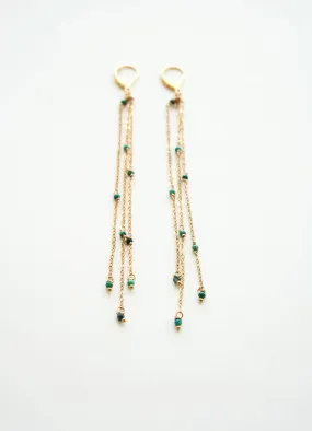 Turquoise Shoulder Duster Earrings