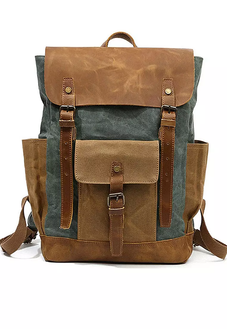 Vintage Wax Canvas Backpack VANSA VBM-Bp3132