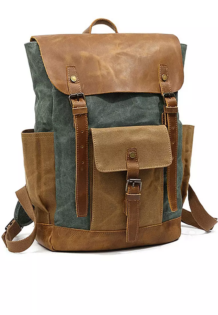 Vintage Wax Canvas Backpack VANSA VBM-Bp3132