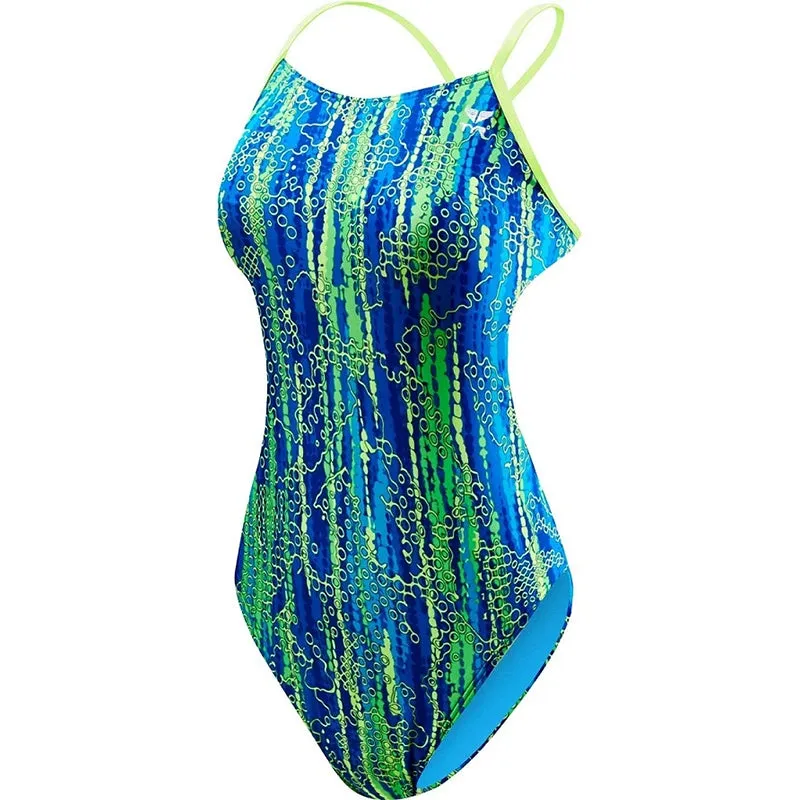 TYR - Hiromi Cutoutfit Ladies Swimsuit - Blue/Green